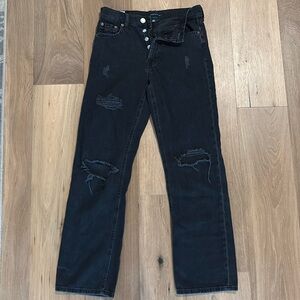 90’s Baggy Aeropostale black distressed jeans